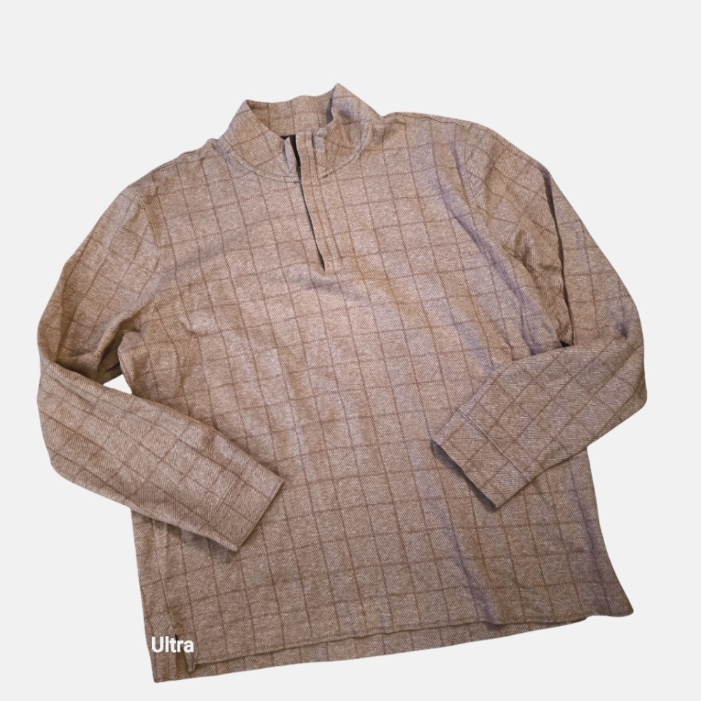 Jos. A. Banks Reserve 1/4‎ Zip Checkered Cotton Sweater
